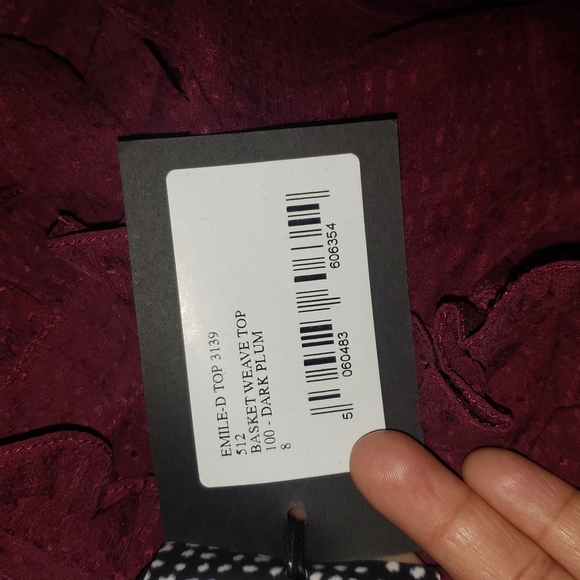 Emile-D Top Basket weave top dark plum - Picture 9 of 11